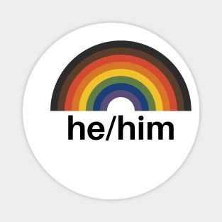 He/Him Pronouns Rainbow Magnet